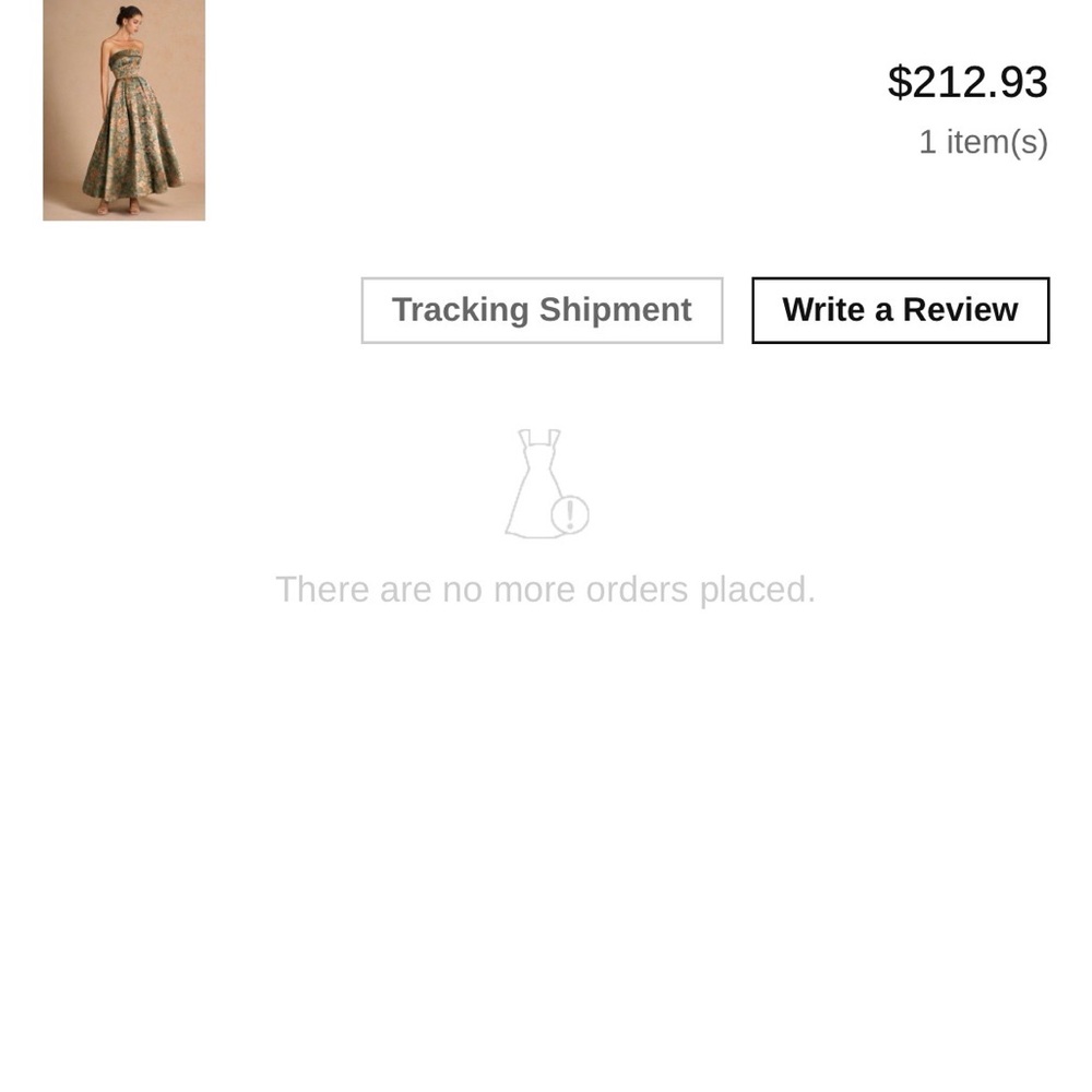 Azazie Strapless Floral Dress in Green and Gold - Picture 6 of 7